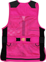 MizMac Womens Perfect Fit Mesh Vest - Genuine Leather Pad - Hot Pink