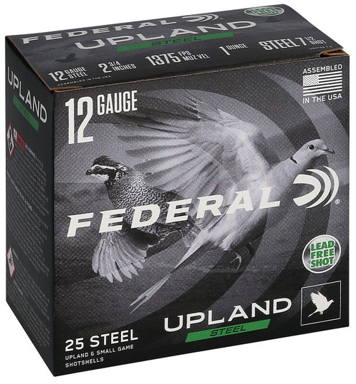 Federal USH1275 Upland Steel 12 Gauge 2.75" 1 1/8 oz #7.5 CASE - 250rd