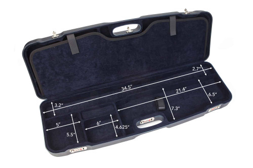 Negrini OU/SxS Deluxe Two Shotgun Travel Case – 1622LX-2F/6148