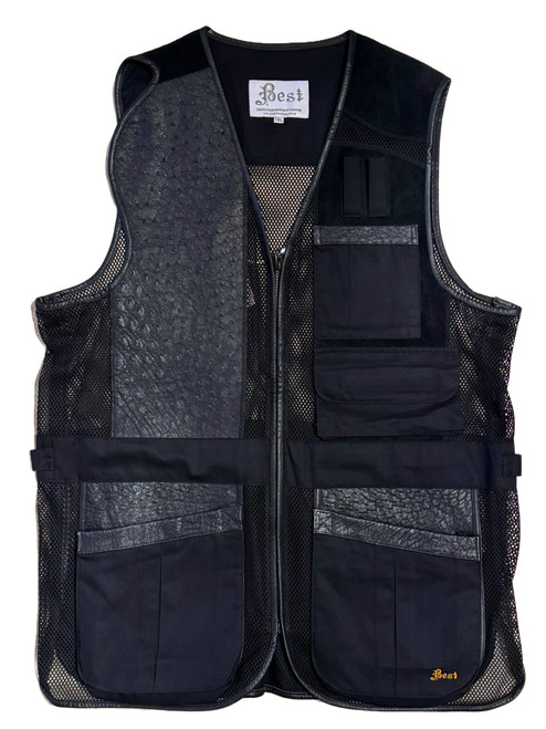 Best Vest - Statesman- Black Ostrich - Right Handed - 2XL- 170311