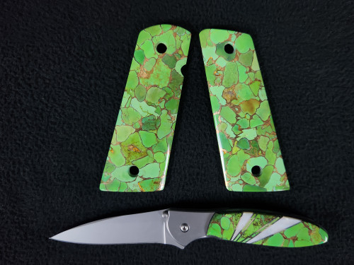 1911 Grips Raffir Composite Green - Clay Shooters Supply