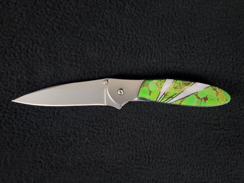 1911 Grips Green Turquoise w/ Kershaw Leek Knife Set - Clay
