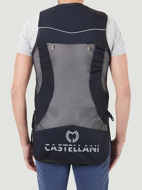 CASTELLANI MENS EVO MESH ALCANTARA SHOOTING VEST- BLACK- 040-010