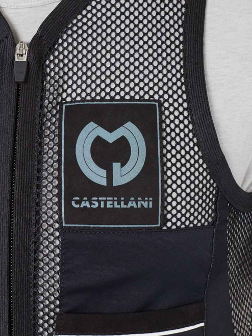 CASTELLANI MENS EVO MESH ALCANTARA SHOOTING VEST- BLACK- 040-010