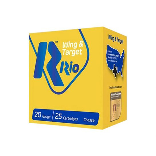 RIO Wing and Target 20ga 2-3/4" 7/8 oz 8 Lead Shot - WT2075 - 250rds