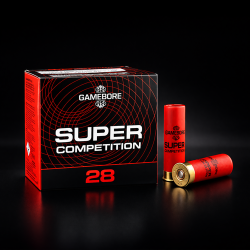 GAMEBORE Super Competition -28ga 7/8oz 2.5" 1200fps #7.5 - Fibre Wad - FLAT (10 BOXES/250RDS)