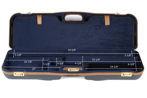 Negrini OU/SxS Deluxe 3 Barrel Set Shotgun Case – 1646LX-3C/4879
