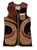 Best Vest - Smoke - Black Carmel Cognac Ostrich - Right Handed - 2XS- 150306