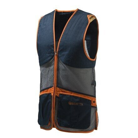 Beretta Full Mesh Shooting Vest Blue Total Eclipse & Gray - Clay