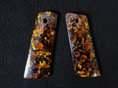 1911 Grips Orange Sparkle Composite - Clay Shooters Supply