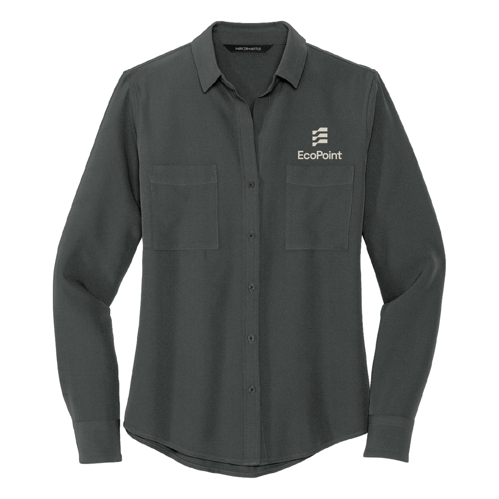 Mercer+Mettle-Women's Stretch Crepe Long Sleeve Camp Blouse