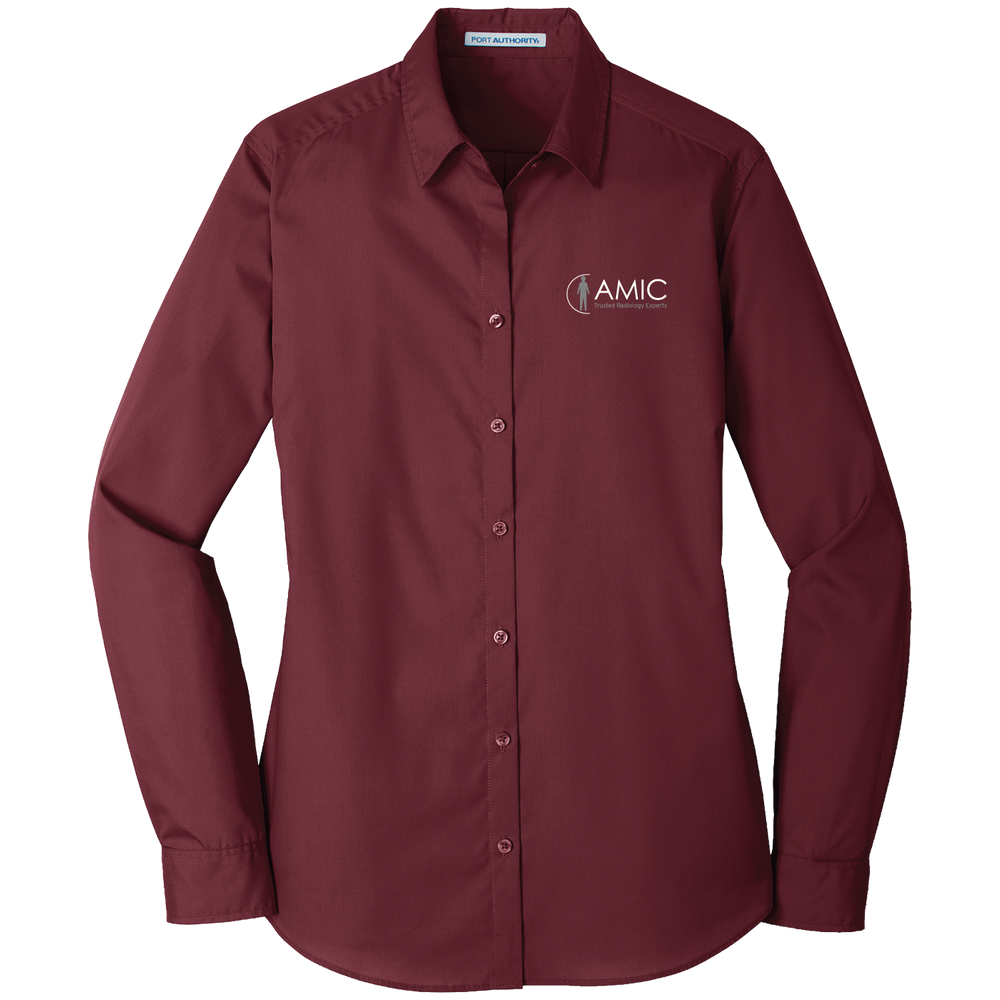 Port Authority Women's Long Sleeve Carefree Poplin Shirt