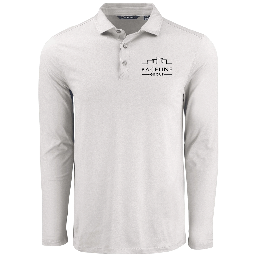 Cutter & Buck Coastline Recycled Double Peached Mens Long Sleeve Polo