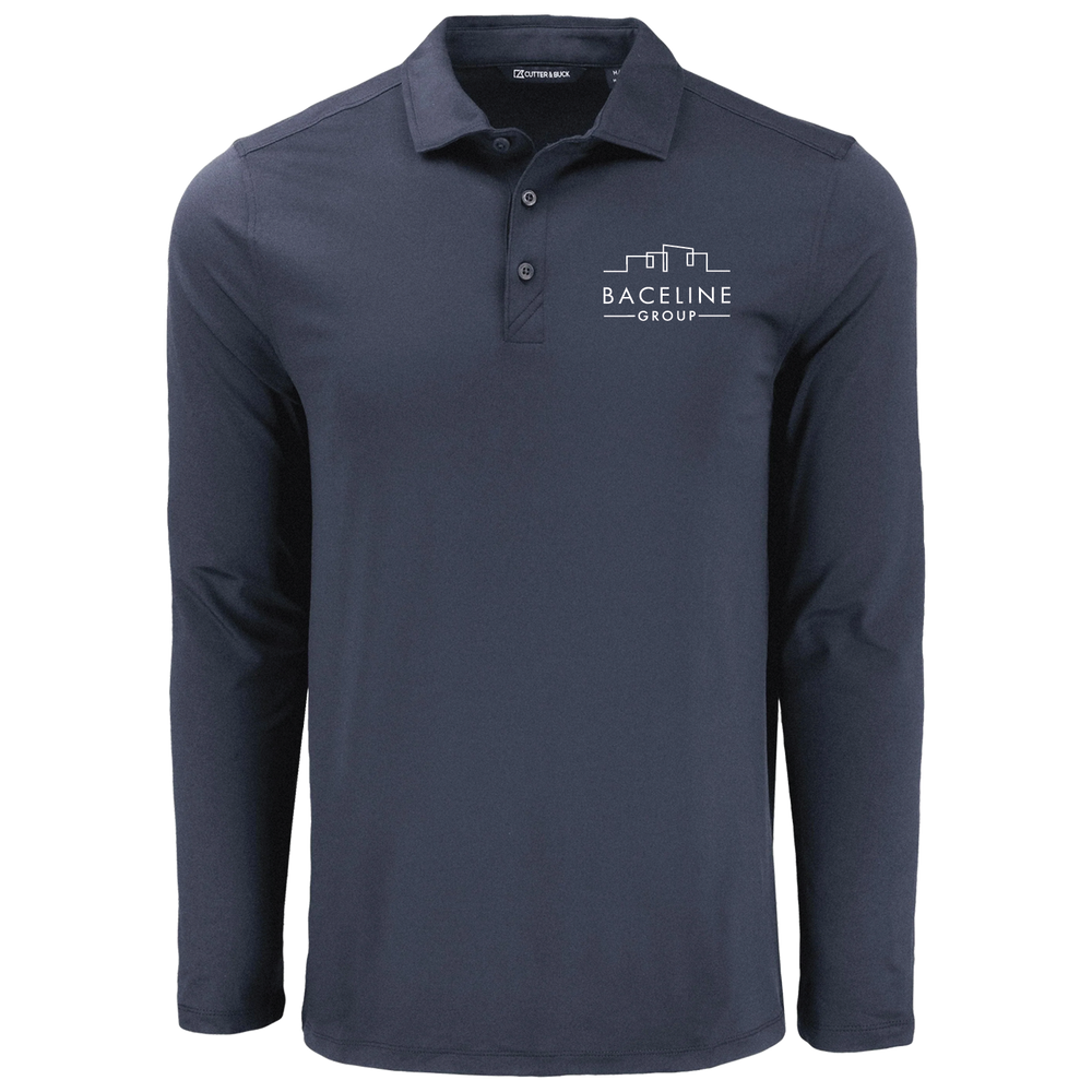 Cutter & Buck Coastline Recycled Double Peached Mens Long Sleeve Polo