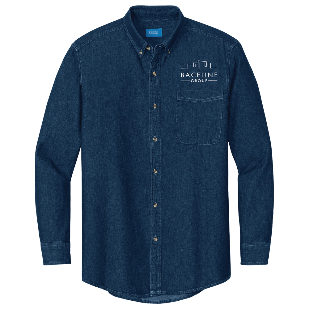 Port & Co Long Sleeve Value Denim Shirt