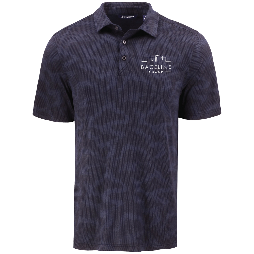 Cutter & Buck Coastline Recycled Double Peached Camo Print Mens Polo