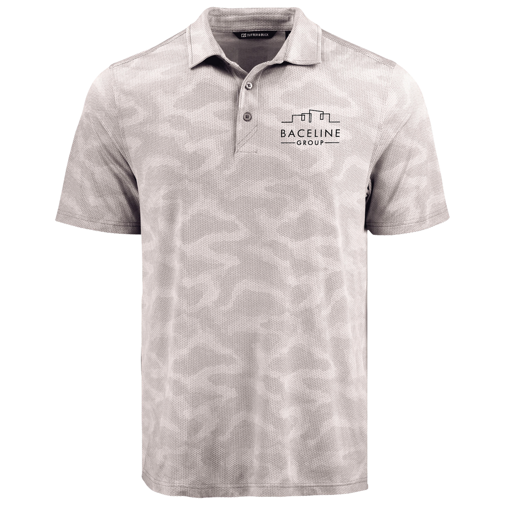 Cutter & Buck Coastline Recycled Double Peached Camo Print Mens Polo