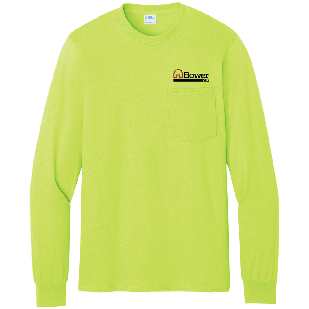Port & Co. Long Sleeve Essential Pocket Tee