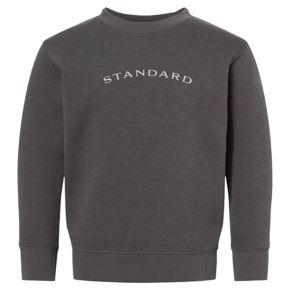 Rabbit Skins, Toddler Fleece Crewneck Sweatshirt - Charcoal