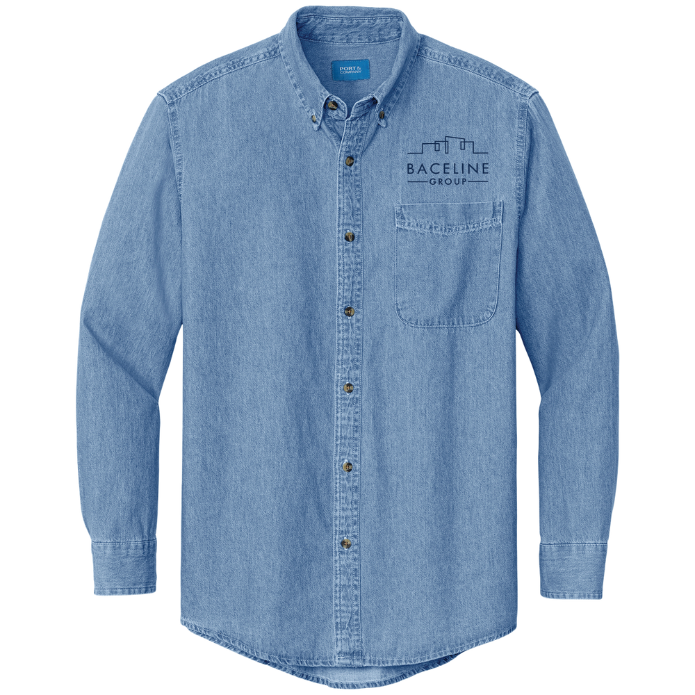 Port & Co Long Sleeve Value Denim Shirt