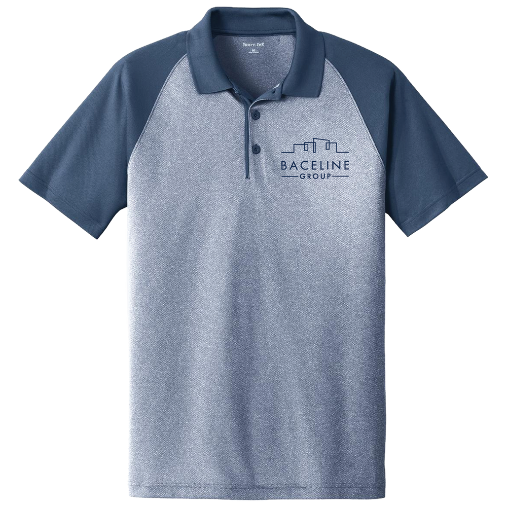 Sport-Tek PosiCharge RacerMesh Raglan Heather Block Polo