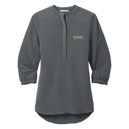 Port Authority Ladies 3/4-Sleeve Textured Crepe Tunic