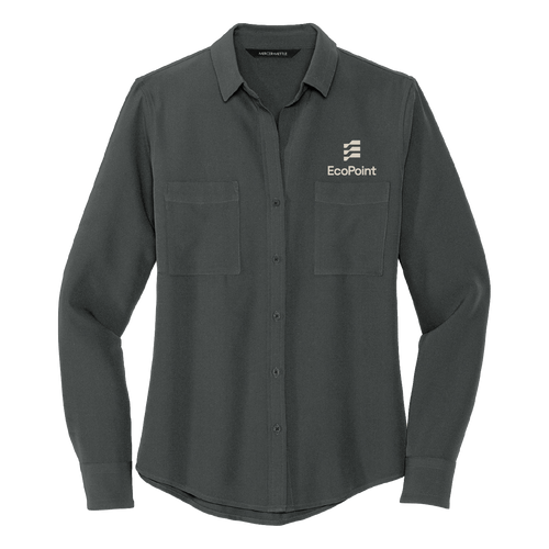 Mercer+Mettle-Women's Stretch Crepe Long Sleeve Camp Blouse