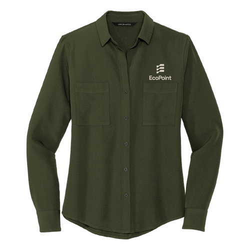 Mercer+Mettle-Women's Stretch Crepe Long Sleeve Camp Blouse