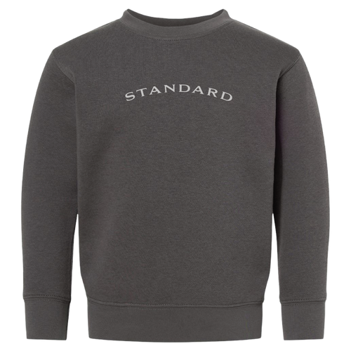 Rabbit Skins, Toddler Fleece Crewneck Sweatshirt - Charcoal