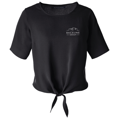 Devon & Jones- Women's Perfect Fit Tie Front Blouse