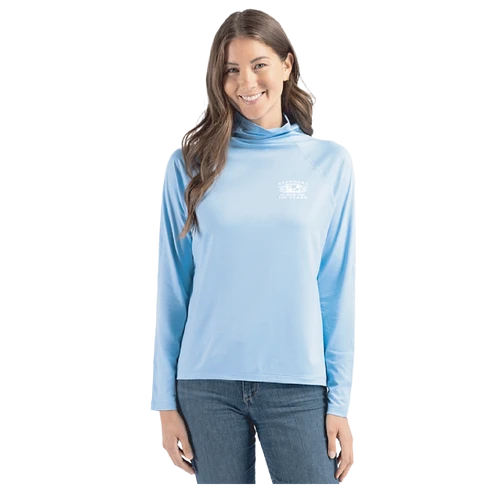 Cutter & Buck, Coastline Recycled Double Peached Womens Funnel Neck Pullover