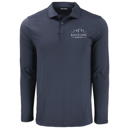 Cutter & Buck Coastline Recycled Double Peached Mens Long Sleeve Polo
