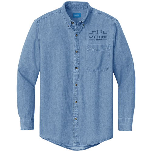 Port & Co Long Sleeve Value Denim Shirt
