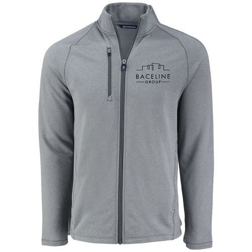 Cutter & Buck Peshastin Recycled Grid Fleece Mens Full Zip Jacket