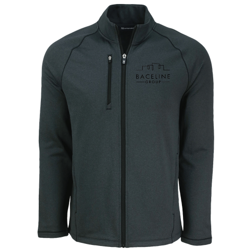 Cutter & Buck Peshastin Recycled Grid Fleece Mens Full Zip Jacket
