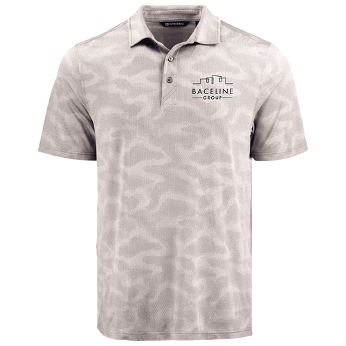 Cutter & Buck Coastline Recycled Double Peached Camo Print Mens Polo