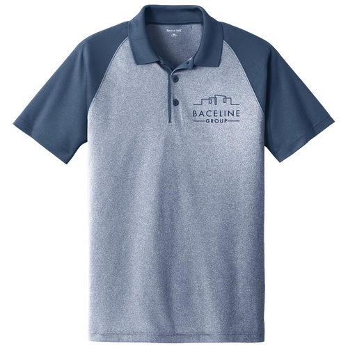 Sport-Tek PosiCharge RacerMesh Raglan Heather Block Polo