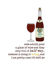 Wine Half Glass Friendship Card