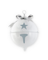 Metal Jingle Bell with Silver Bow and Hanger