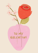 Rose Vase - Valentine's Day Card