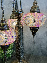 Mosaic Tiered Table Lamp, Purple