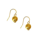 24K Vermeil Brushed Ball Earrings