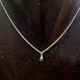 Peridot WIre-Wrapped Briolette Necklace, 14K Gold Filled