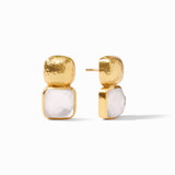 Catalina Iridescent Clear Crystal Gold Earring