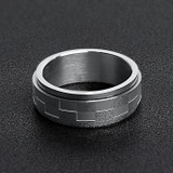 Checker Stainless Steel Spinner Ring