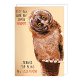 Owl Wisdom, Birthday Card
