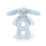 Bashful Blue Bunny Ring Rattle