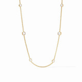 Clear Crystal Aquitaine Station Necklace