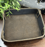 Dark Brown Leather Valet, Snaps