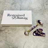Amethyst Crystal Facial Roller and Gua Sha Set